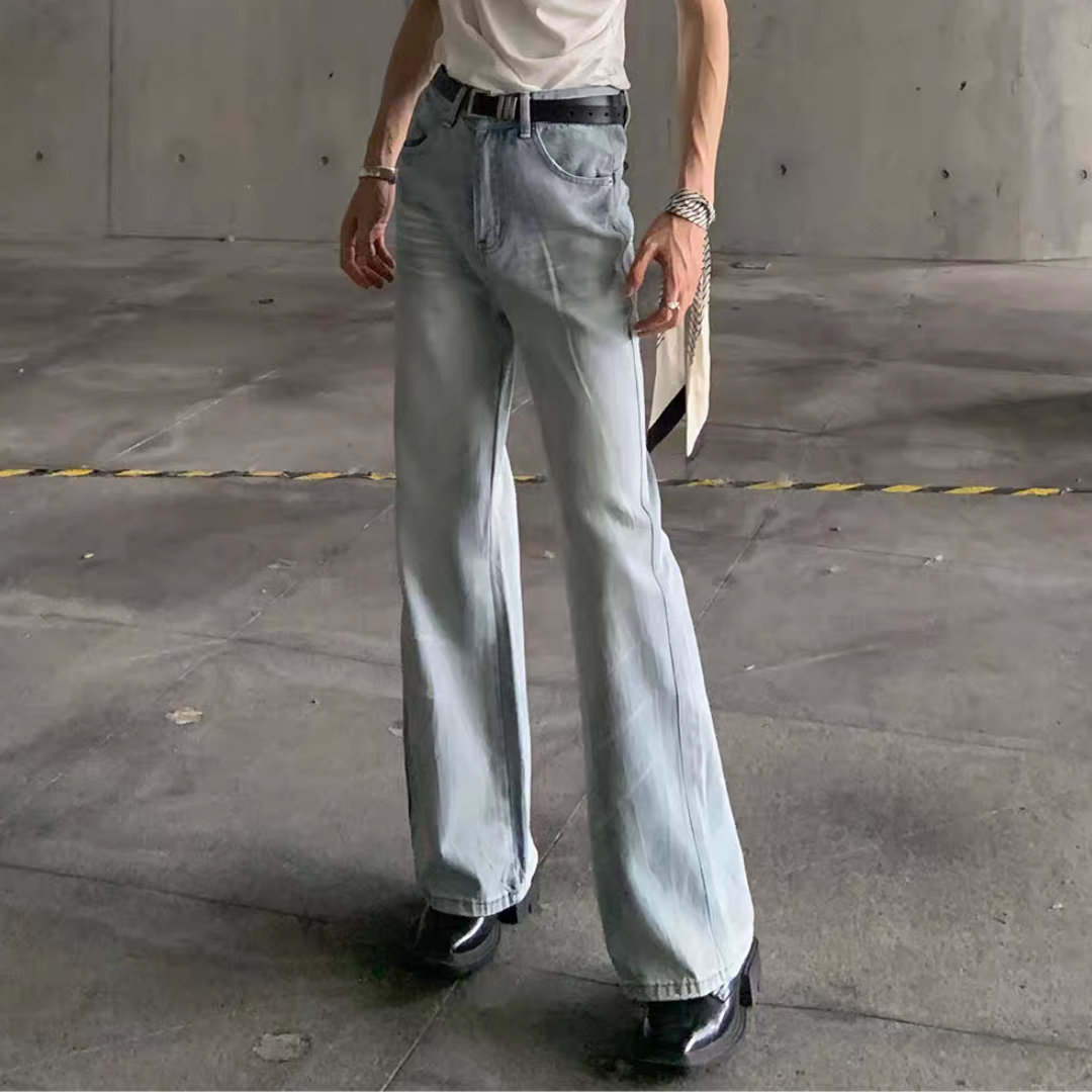 Slim silhouette flared slacks mf3639