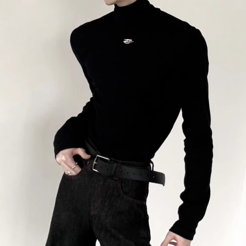 【12.12新作】ハイネックアイコンモードカットソー mf3611