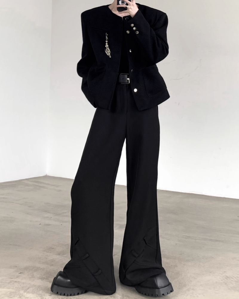 【12.5新作】ブローチデザインモードジャケット mf3596