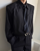 【2.2新作】コリアンシルエットネクタイシャツ mf3656