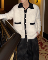 【11.12新作】バイカラーモードルーズカーディガン mf3572