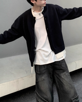 【11.3新作】バイカラーコリアンカーディガン mf3563