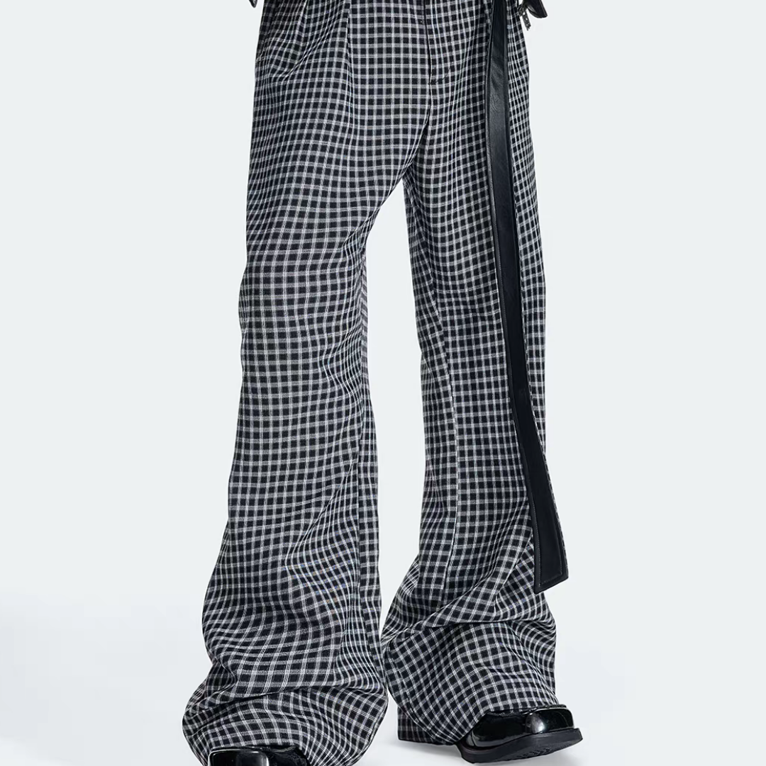 MODEFREAKのチェックモードルーズトラウザーパンツ mf3832の画像