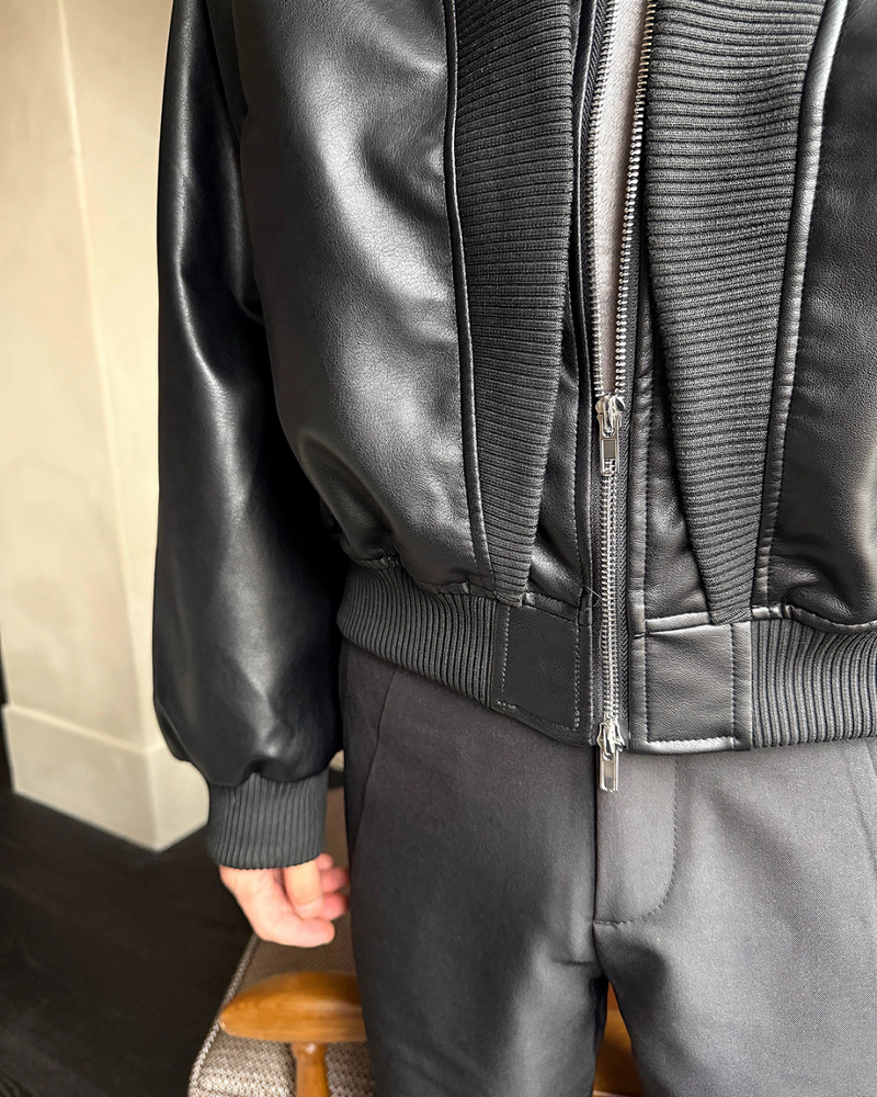 レザーモードコリアンジャケット mf3538