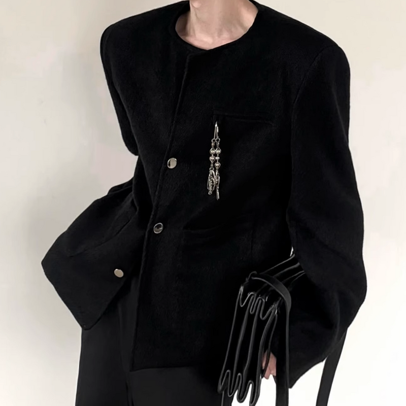 【12.5新作】ブローチデザインモードジャケット mf3596