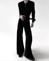 【1.7新作】ジップアップハイネックニット mf3633