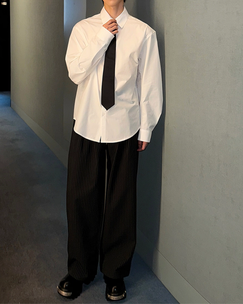 【11.7新作】ストライプルーズコリアンスラックス mf3578