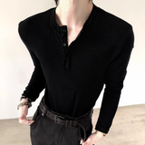 MODEFREAKのヘンリーネックタイトカットソー mf3820の画像