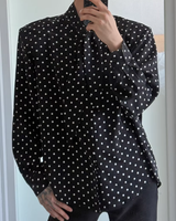 【2.6新作】ドットリボンタイシャツ mf3657