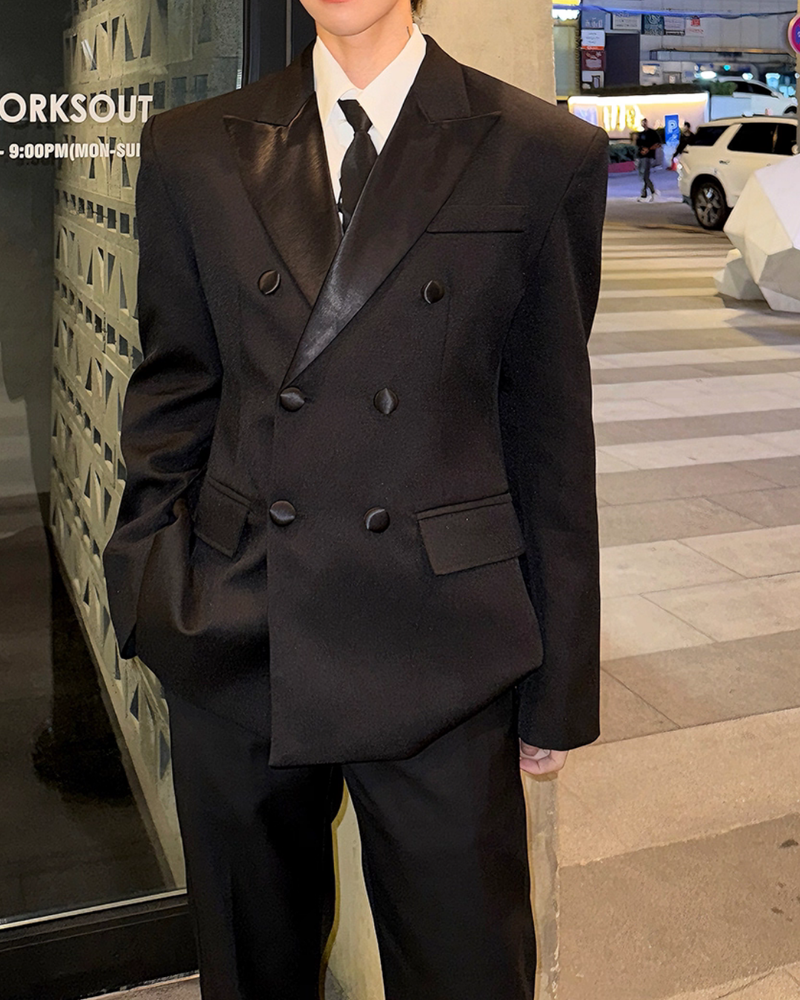 【10.31新作】サテンカラーモードクラシカルジャケット mf3571