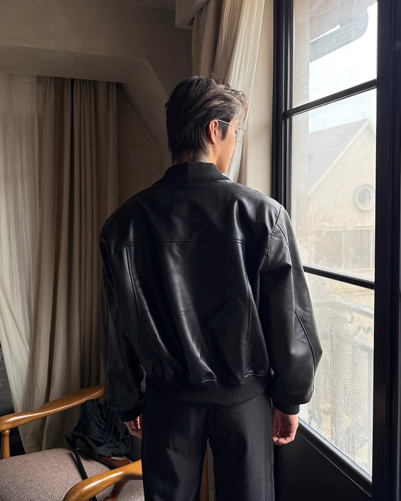 レザーモードコリアンジャケット mf3538