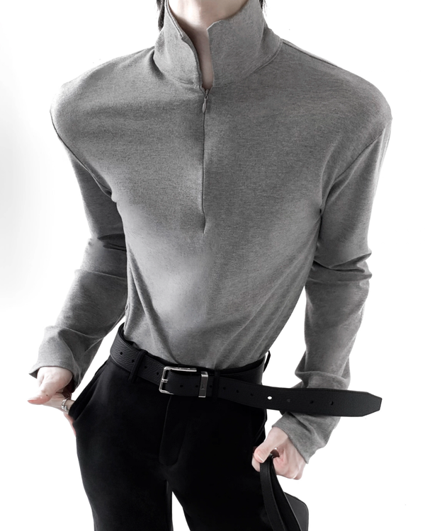 【11.3新作】ハイネックジップアップカットソー mf3565