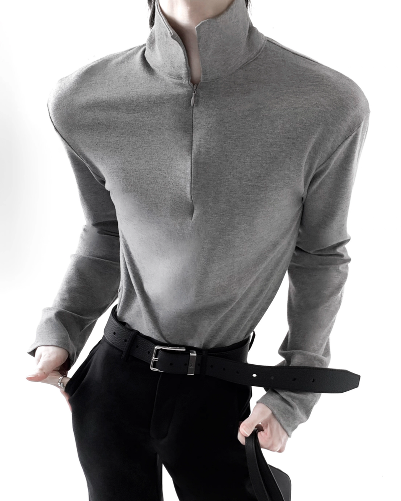 【11.3新作】ハイネックジップアップカットソー mf3565