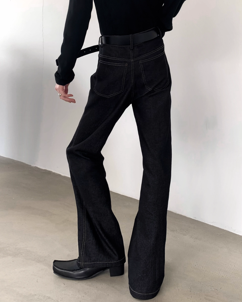 【11.24新作】モードデニムフレアパンツ mf3586