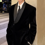 【11.12新作】スウェードサテンカラークラシカルジャケット mf3575