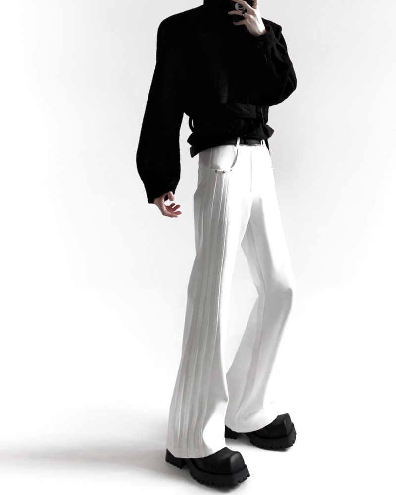 【12.10新作】ラインスタッズフレアパンツ mf3608