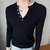 【2.25新作】バイカラーモードニットトップス mf3680