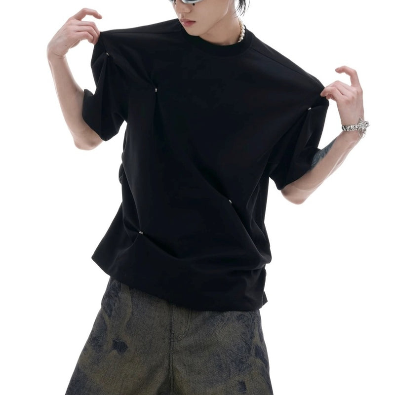 MODEFREAKの【6.11新作】スナッププリーツモードTシャツ mf3358の画像
