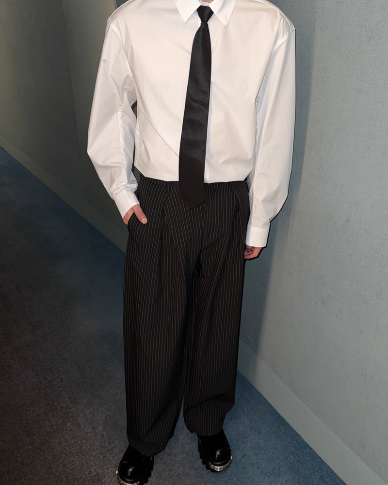 【11.7新作】ストライプルーズコリアンスラックス mf3578