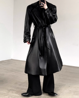 【12.12新作】オーバーレザーロングジャケット mf3613