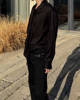 【3.6新作】モードドレープタイデザインシャツ mf3682