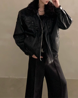 【1.19新作】レザーバックルデザインモードジャケット mf3642