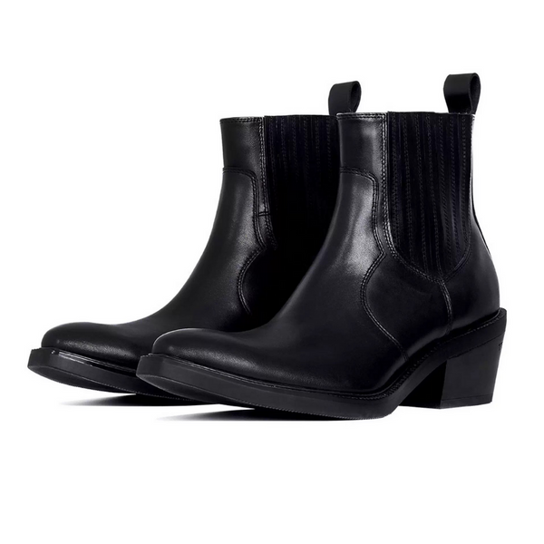 【12.8新作】カーフスキンラグジュアリーヒールブーツ mf3603