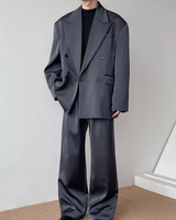 【12.3新作】ダブルブレストルーズサテンジャケット mf3599