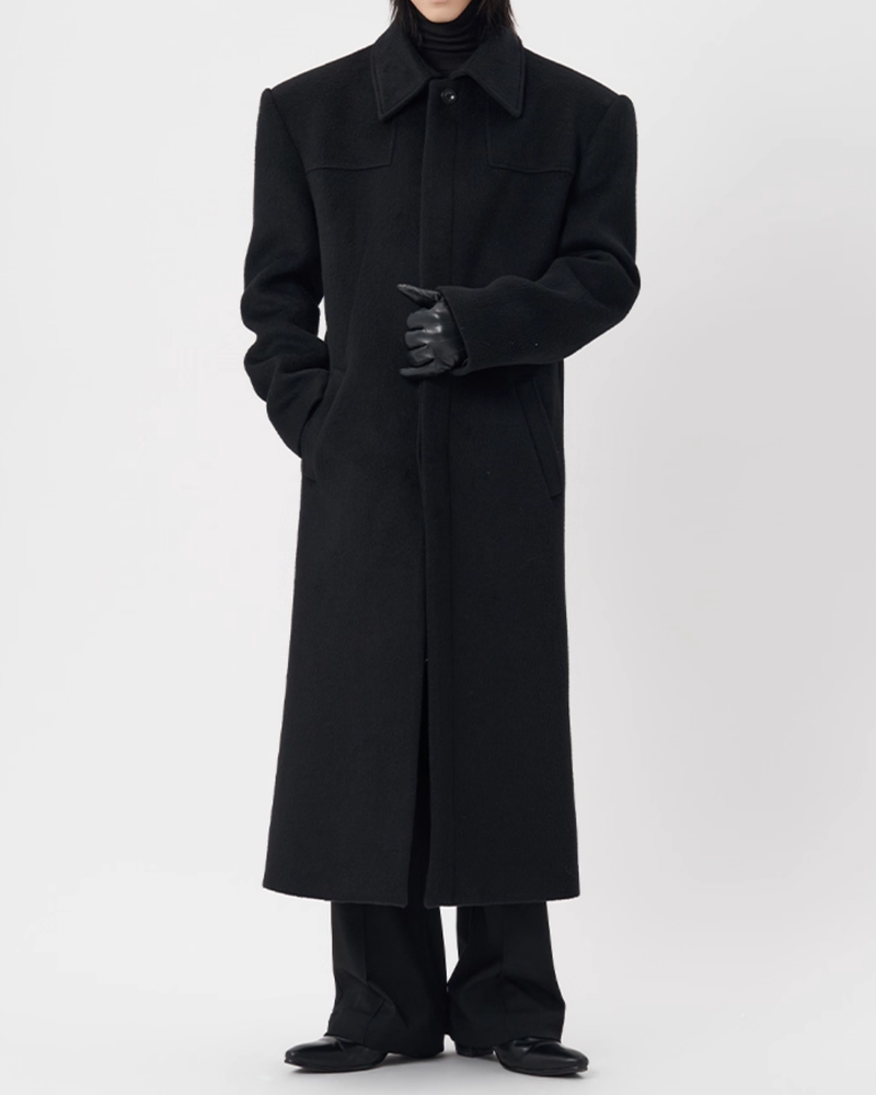 【11.21新作】ウール50%モードロングコート mf3590