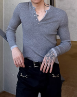 【2.25新作】バイカラーモードニットトップス mf3680