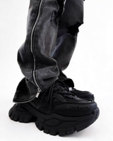 Split-toe mode leather boots mf3636