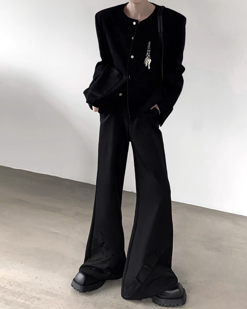 【12.5新作】ブローチデザインモードジャケット mf3596