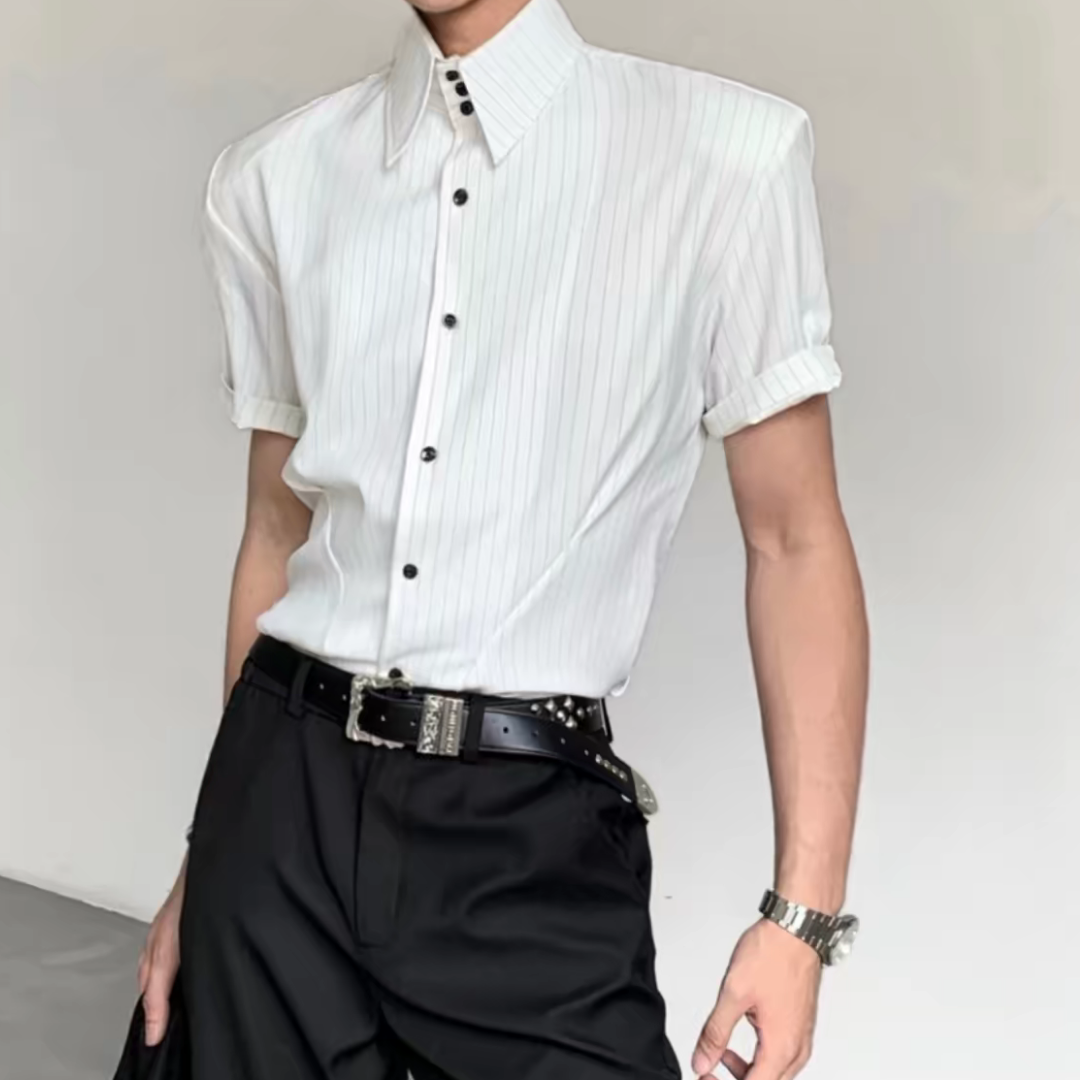 MODEFREAKのハイネッククラシカルモードシャツ mf3789の画像