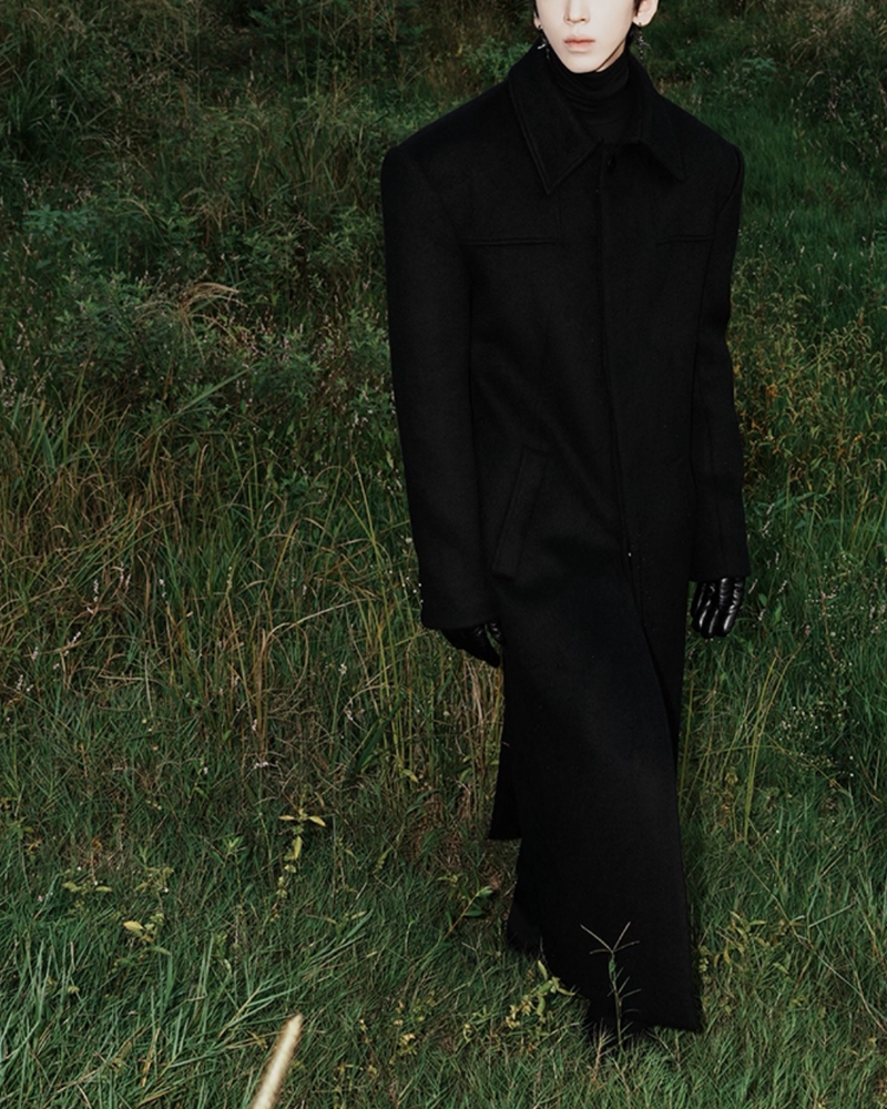 【11.21新作】ウール50%モードロングコート mf3590