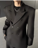 【12.19新作】モードシルエットブラックジャケット mf3604