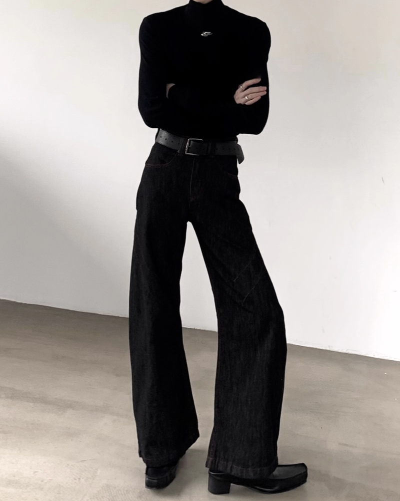 【12.12新作】ハイネックアイコンモードカットソー mf3611