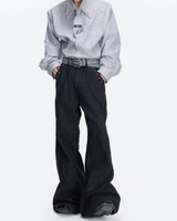 【1.9新作】ストライプタイデザインコリアンシャツ mf3627