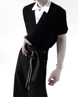 Two-Tone Layered Knit Top mf3717