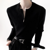 【1.7新作】ジップアップハイネックニット mf3633