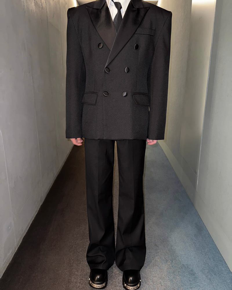 【10.31新作】サテンカラーモードクラシカルジャケット mf3571