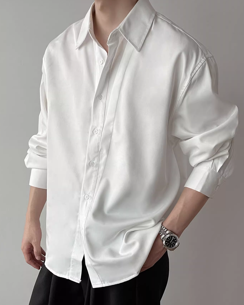 【11.26新作】レイヤーデザインコリアンシャツ mf3591