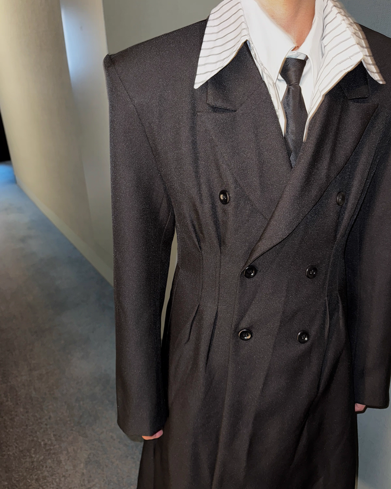 【11.7新作】スタイルアップモードロングコート mf3576