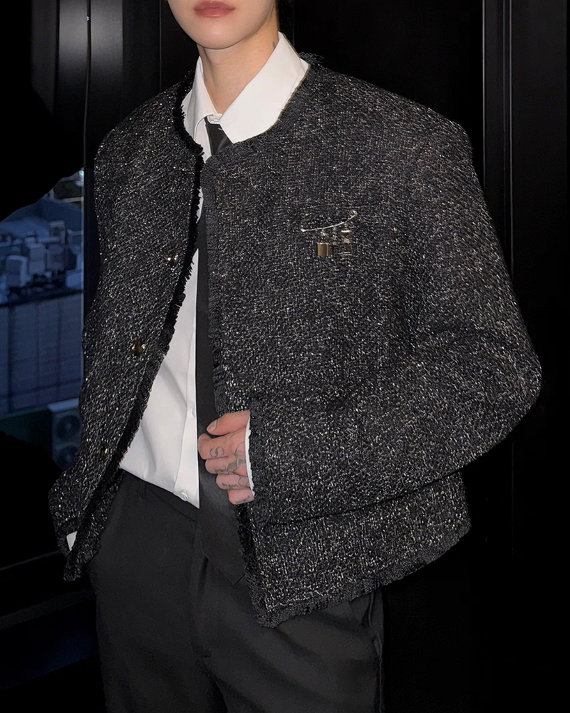 【10.31新作】シャインツイードモードジャケット mf3570