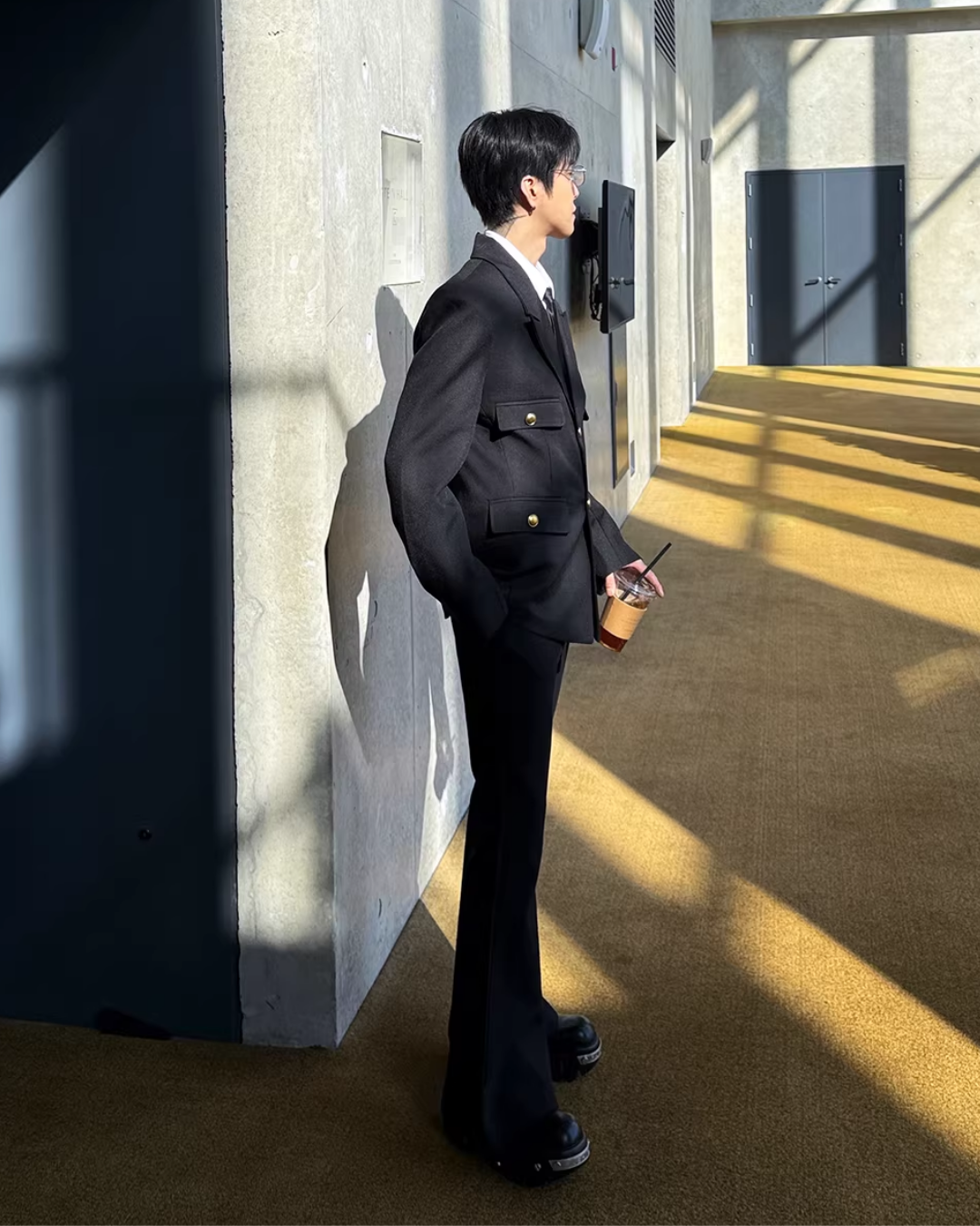 MODEFREAKのダブルブレストコリアンモードジャケット mf3658の画像