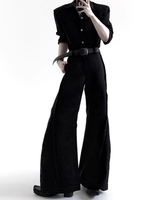 【4.17新作】モードシルエットブラックシャツ mf3709