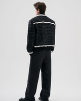 【12.1新作】ラグジュアリーバイカラーツイードジャケット mf3602