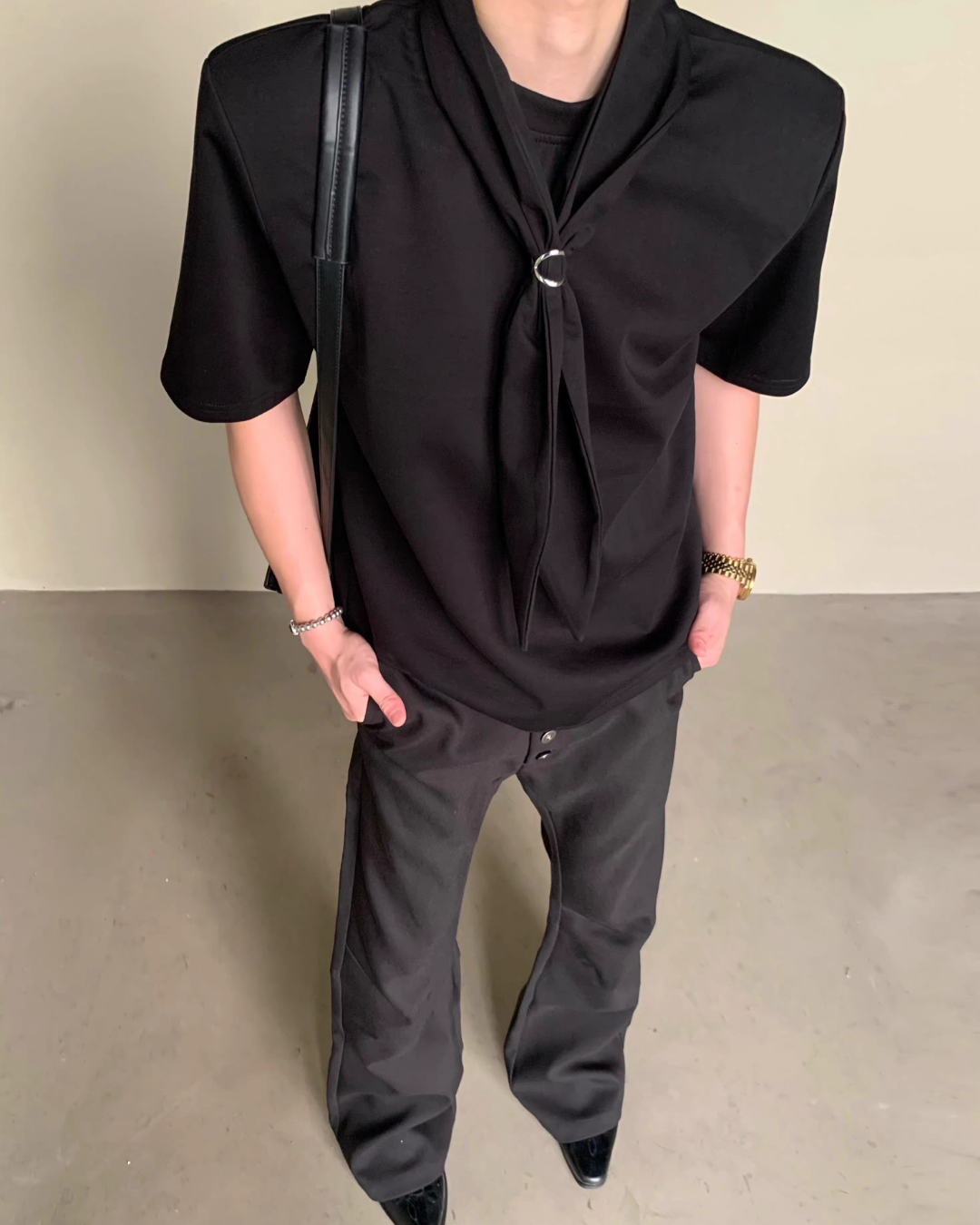 MODEFREAKのモードクラシックタイデザインカットソー mf3759の画像