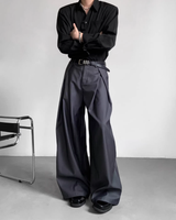 [1/21 New] Side Pleated Style Up Slacks mf3640
