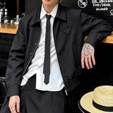 MODEFREAKのモードストライプラペルジャケット mf3834の画像