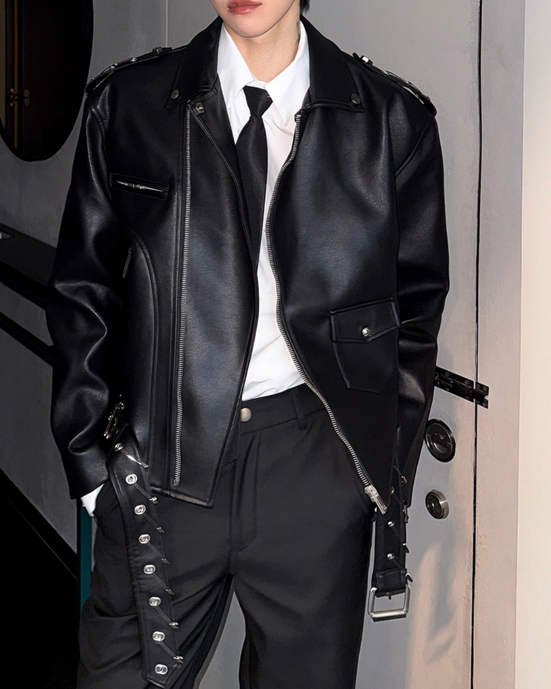 【11.10新作】バックルデザインモードジャケット mf3577